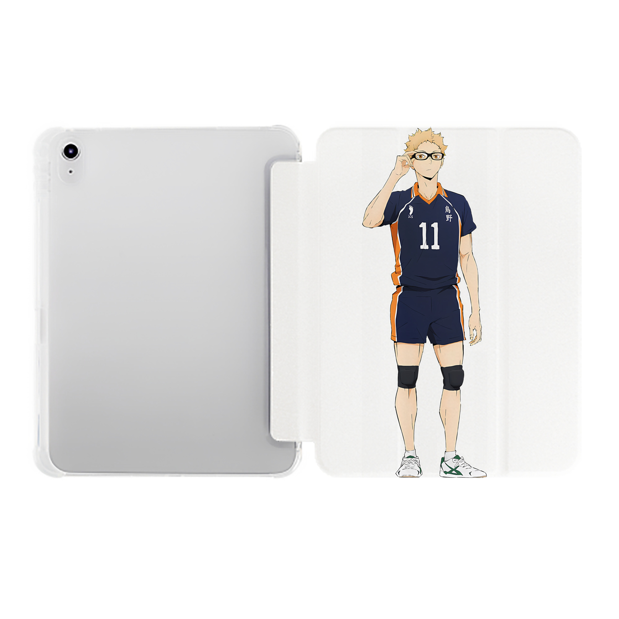 （画像用） ハイキュー!! Haikyu!! IPad ケース ペン収納付き 三つ折りスタンド PUレザー×シリコン 対応機種9.5/10.5/10.9インチ